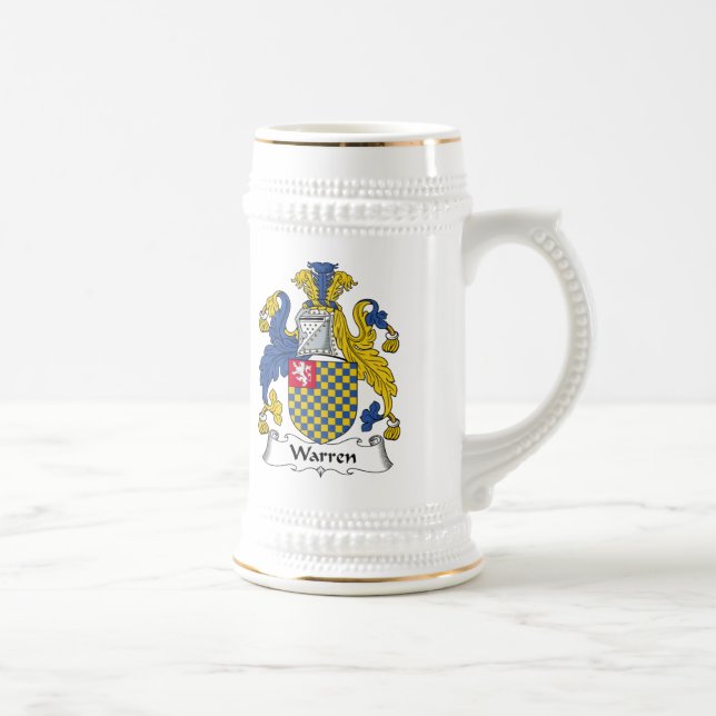 Warren Family Crest Beer Stein (Right)