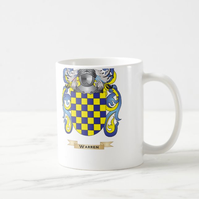 Warren Family Crest (Coat of Arms) Coffee Mug (Right)