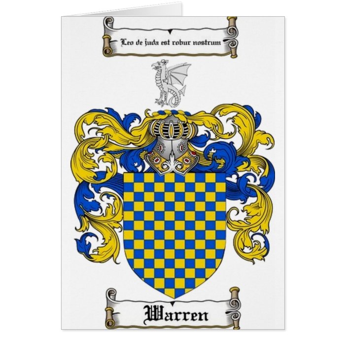 Warren Family Crest Greeting Cards