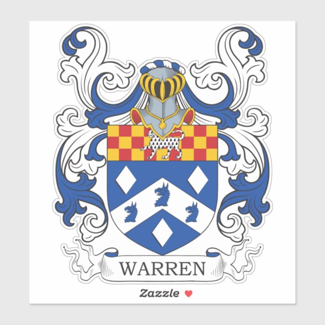 Warren Family Crest Sticker (Sheet)