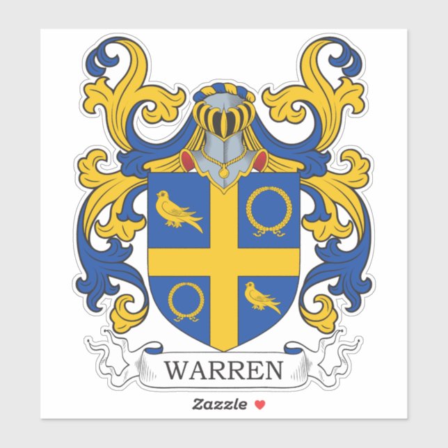 Warren Family Crest Sticker (Sheet)