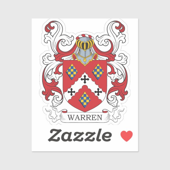 Warren Family Crest Sticker (Sheet)