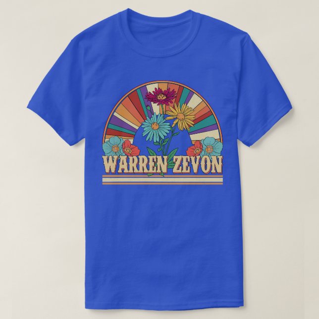 Warren Flowers Name Zevon Personalized Gifts Retro T-Shirt (Design Front)