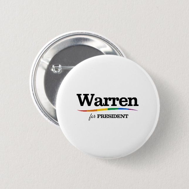 Warren for President Button (Front & Back)