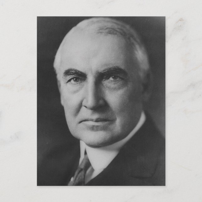 Warren G. Harding 29th President Postcard (Front)