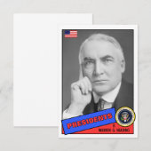 Warren G. Harding Baseball Card (Front/Back)
