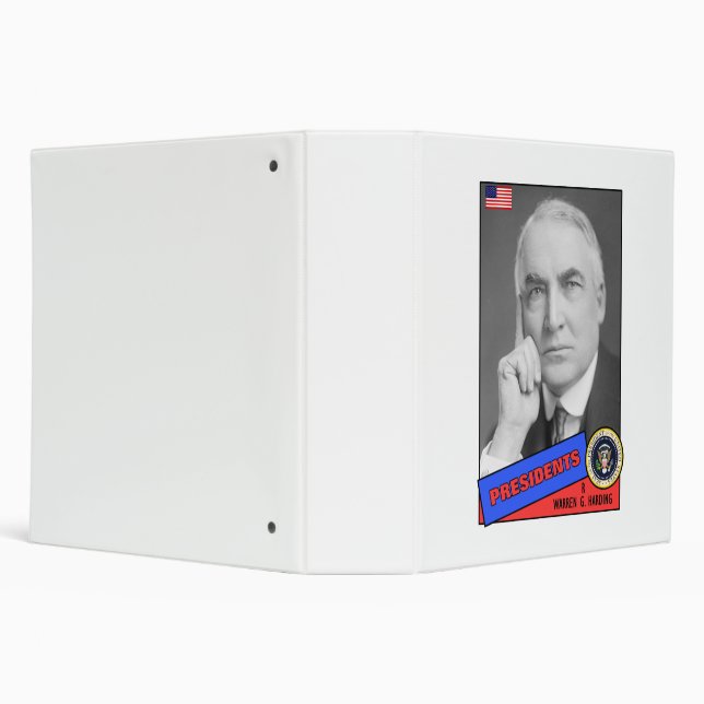 Warren G. Harding Baseball Card 3 Ring Binder (Background)