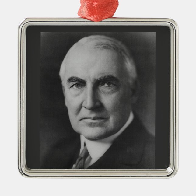 Warren G. Harding Metal Ornament (Front)