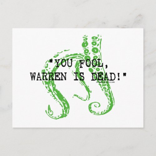 Warren is dead H P Lovecraft Postcard
