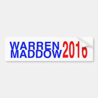 Warren/Maddow 2016 Bumper Sticker