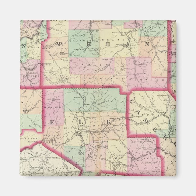 Warren, McKean, Potter, Forest Magnet (Front)