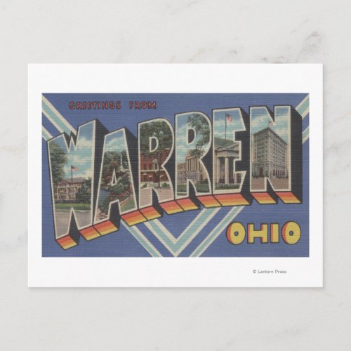 Warren OhioLarge Letter ScenesWarren OH Postcard