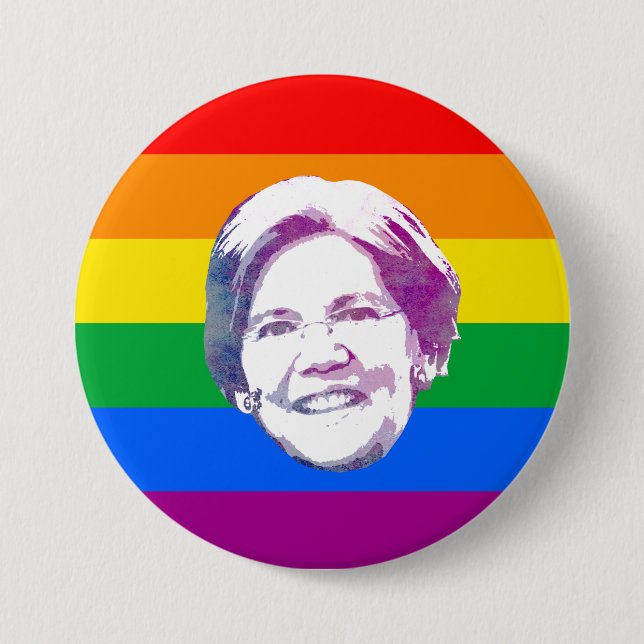Warren Rainbow Stripes Button (Front)