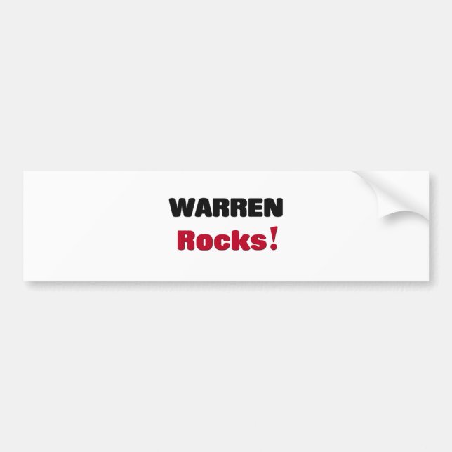 Warren Rocks Bumper Sticker (Front)