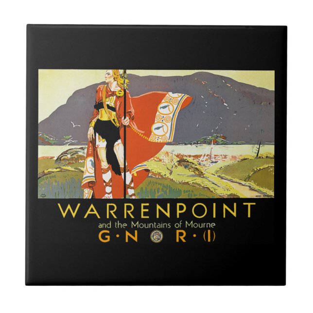 Warrenpint and the Mountians of Mourne Ceramic Tile (Front)