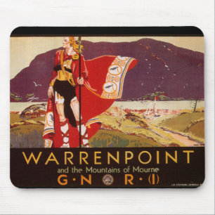Warrenpoint Irish Railway Poster Mouse Pad