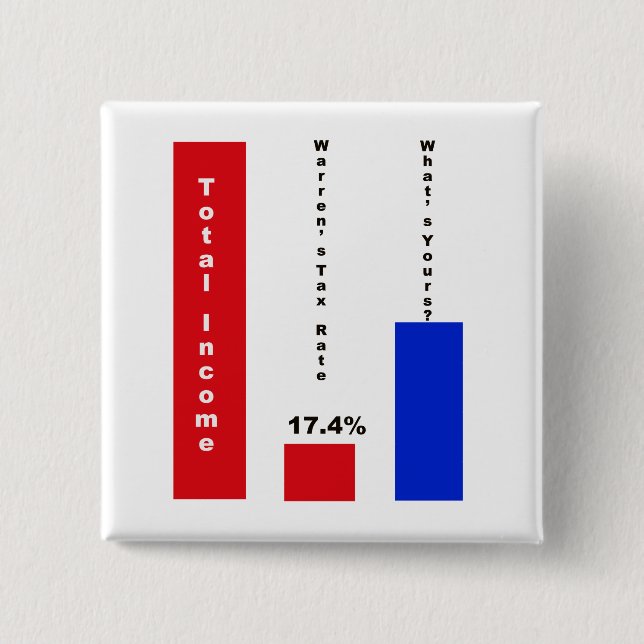 Warren's Tax Rate Button (Front)