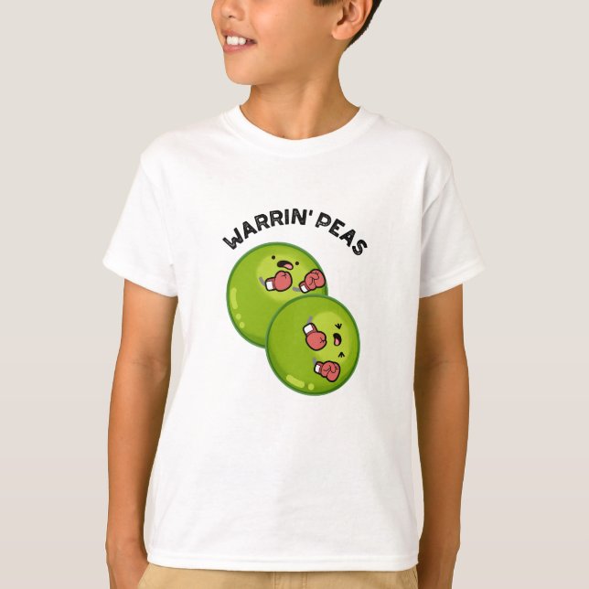 Warrin Peace Funny Pea Pun  T-Shirt (Front)