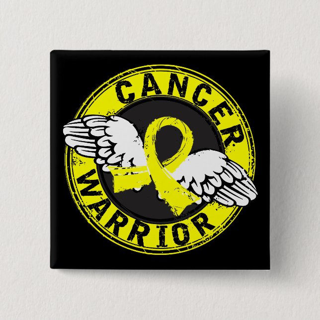 Warrior 14C Bladder Cancer Pinback Button (Front)
