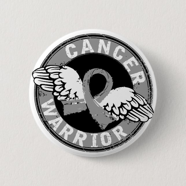 Warrior 14C Brain Cancer Pinback Button (Front)