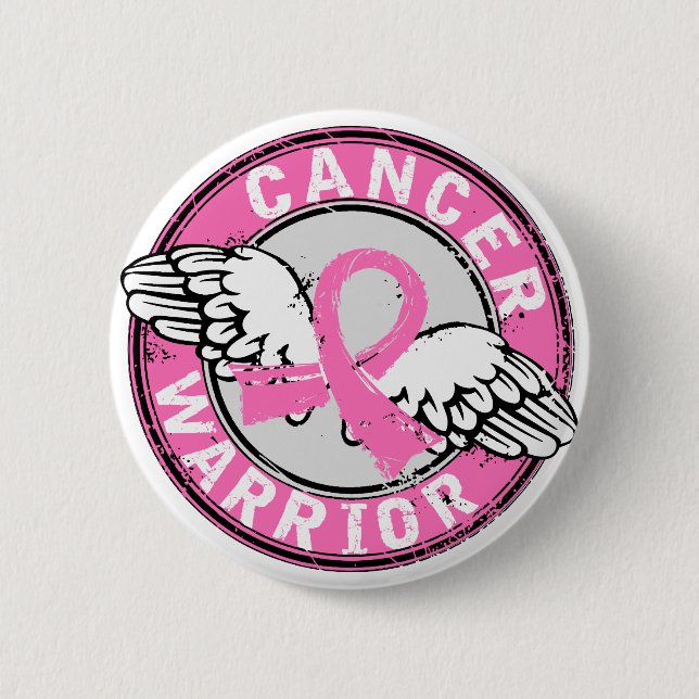 Warrior 14C Breast Cancer Button (Front)