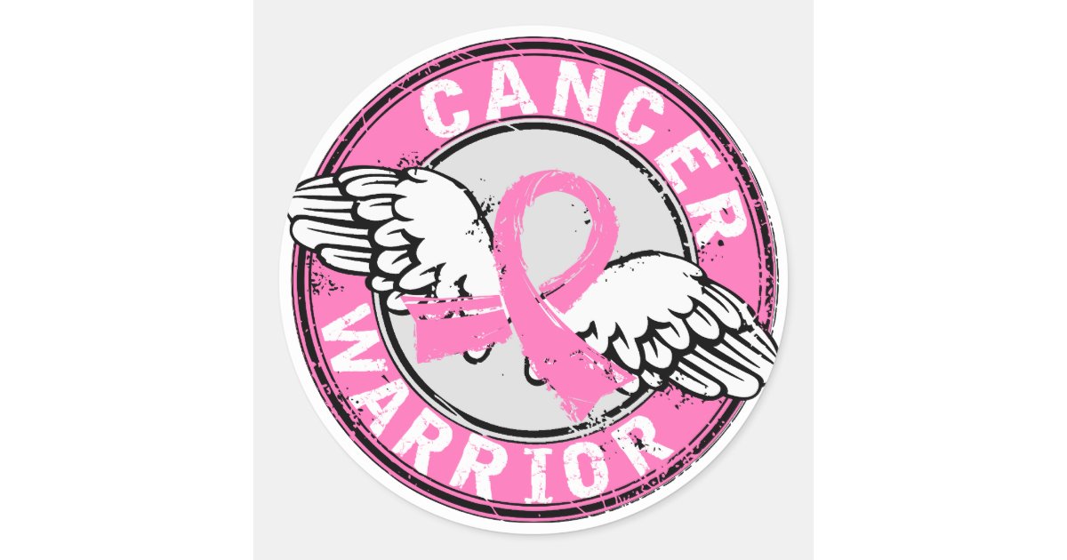 Warrior 14C Breast Cancer Classic Round Sticker | Zazzle.com