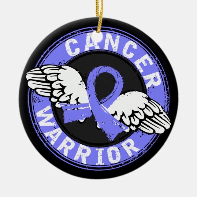 Warrior 14C Prostate Cancer Ceramic Ornament (Front)