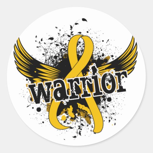 Warrior 16 Childhood Cancer Classic Round Sticker