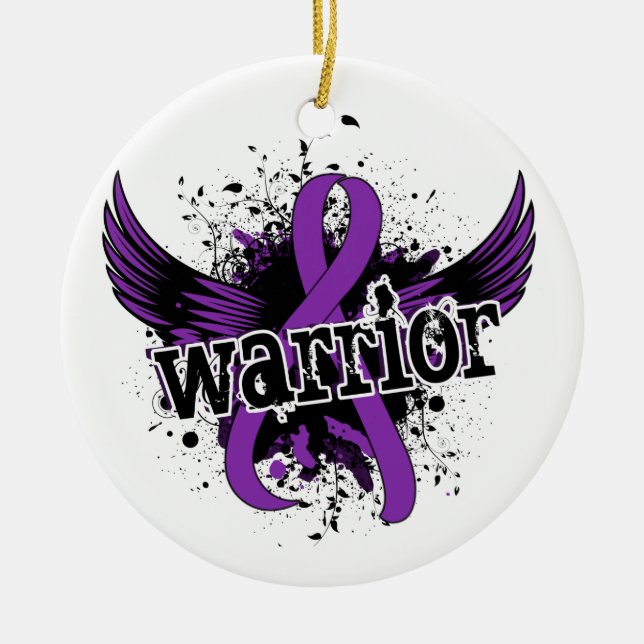 Warrior 16 Crohn's Disease Ceramic Ornament (Front)