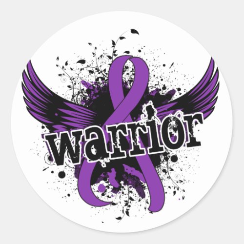 Warrior 16 Crohns Disease Classic Round Sticker