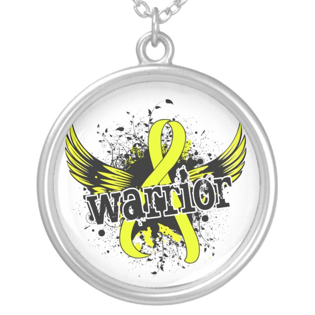 Warrior 16 Endometriosis Silver Plated Necklace (Front)
