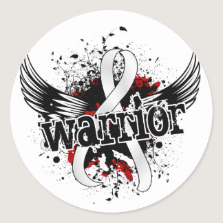 Warrior 16 Lung Cancer Classic Round Sticker