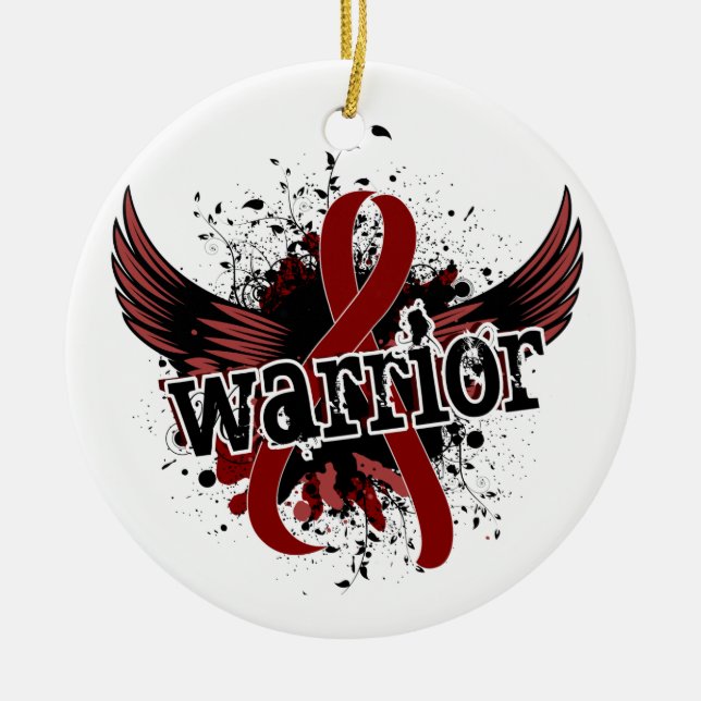 Warrior 16 Multiple Myeloma Ceramic Ornament (Front)