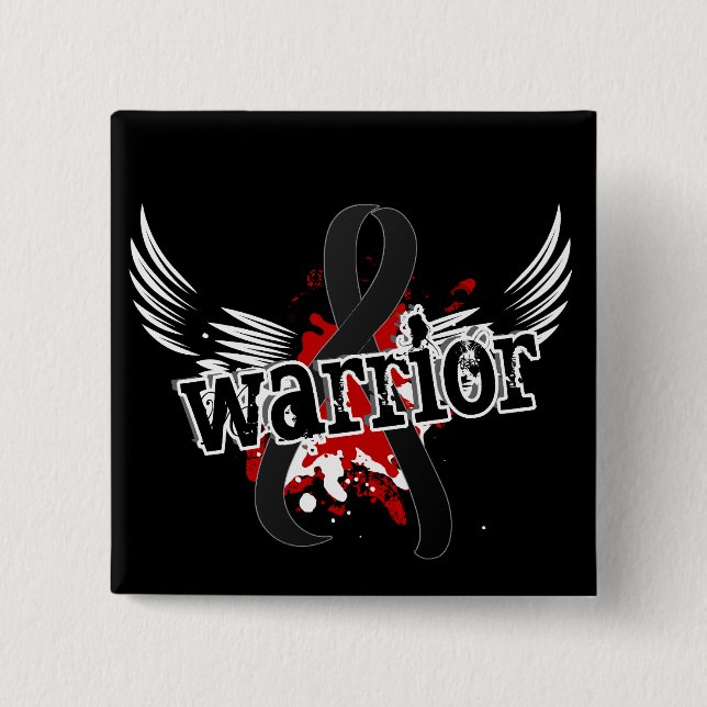 Warrior 16 Skin Cancer Pinback Button (Front)