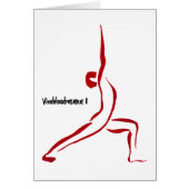 Warrior 1 Yogini Card - Virabhadrasana I (Front)