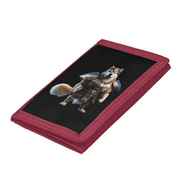 Warrior Alaskan Malamute Dog, Military Alaskan Dog Trifold Wallet (Bottom)