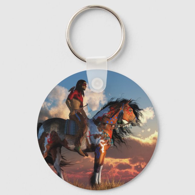 Warrior and War Horse Keychain (Front)