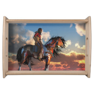 Warrior and War Horse Serving Tray