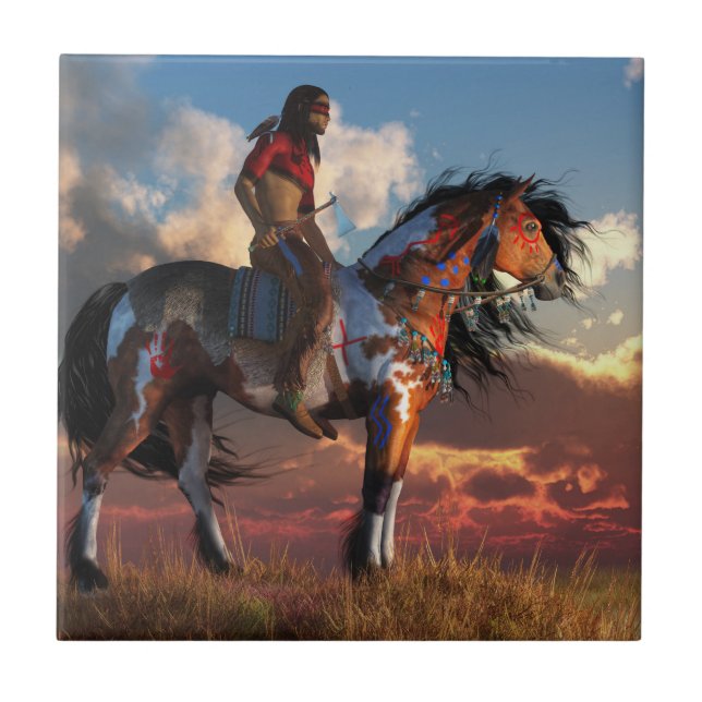 Warrior and War Horse Tile (Front)