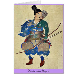 Warrior archer Ukiyo-e. Cards