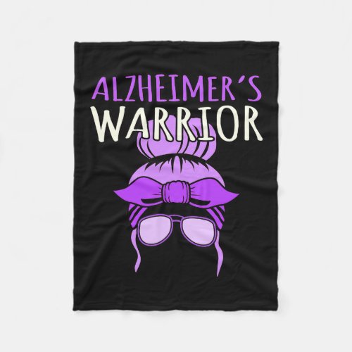 Warrior Awareness Purple Ribbon Month Graphic  Fleece Blanket