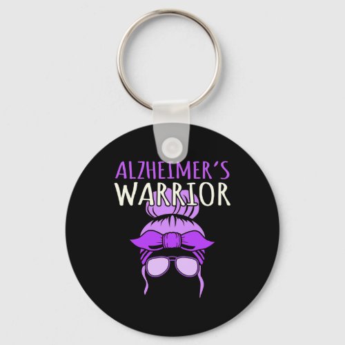 Warrior Awareness Purple Ribbon Month Graphic  Keychain