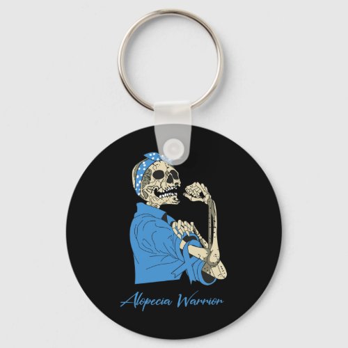 Warrior Awareness Support Strong Skeleton Gift  Keychain