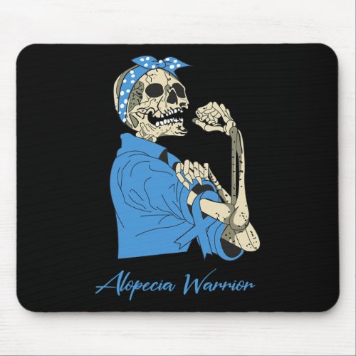 Warrior Awareness Support Strong Skeleton Gift  Mouse Pad