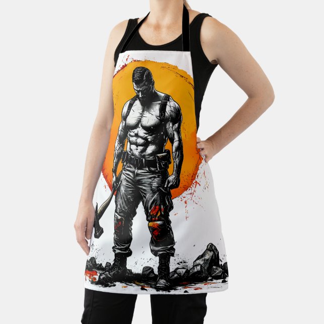 warrior barbarian medieval fanAll-Over Print Apron (Insitu)
