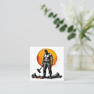 warrior barbarian medieval fantasy Business Card