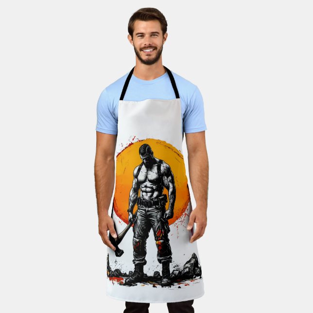 warrior barbarian medieval fantasy hummer strength apron (Worn)