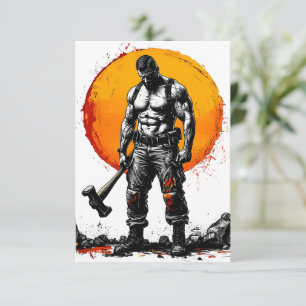 warrior barbarian medieval fantasy hummer strength save the date