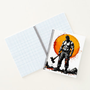 warrior barbarian medieval fantasy Spiral Notebook