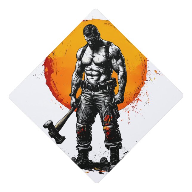 warrior barbarian medieval fantasy Tassel Topper (Front)